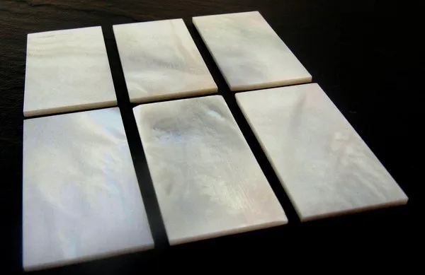 Biely perleťový blok – Polotovar 30 x 20 x 1,5 mm