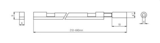 Obojstranná Výstuha Krku pre Gitaru 400 x 6 mm