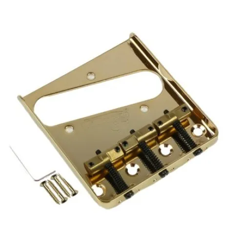 Wilkinson Pevná kobylka pre 6-strunovú gitaru typ Tele, mosadzné kamene – Zlatá