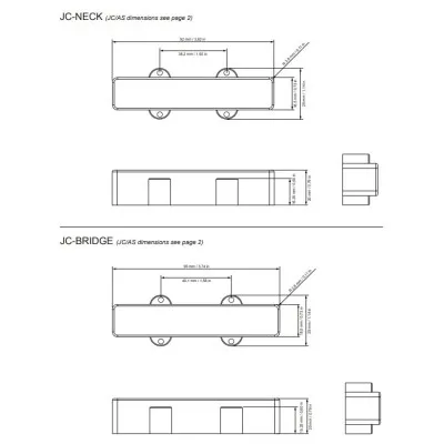 Delano Single Coil JC5-AL Snímače pre 5-strunovú Basgitaru Neck + Bridge