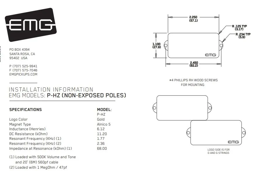EMG P-HZ Set Snímače pre Basgitaru Precision Bass, Passive Čierna EMG P-HZ Set Snímače pre Basgitaru Precision Bass, Passive Čierna