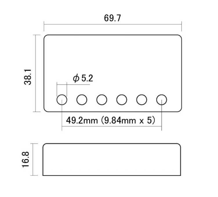 Hosco PUC-98G Kryt na Humbucker Snímač, Zlatý Hosco PUC-98G Kryt na Humbucker Snímač, Zlatý