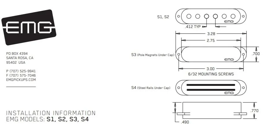EMG S3 Gitarový Snímač Strat Pasive Čierna EMG S3 Gitarový Snímač Strat Pasive Čierna