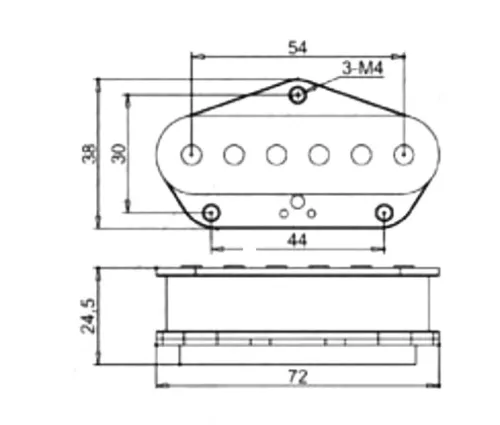 Artec Telecaster bridge gitarový snímač Čierna Artec Telecaster bridge gitarový snímač Čierna
