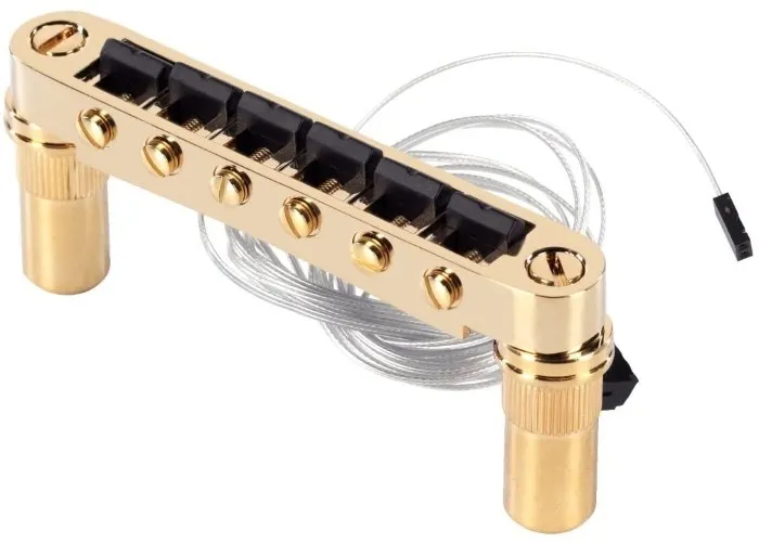 GraphTech Ghost PN-8863 GD – Piezo kobylka pre Les Paul (Large Post), Zlatá