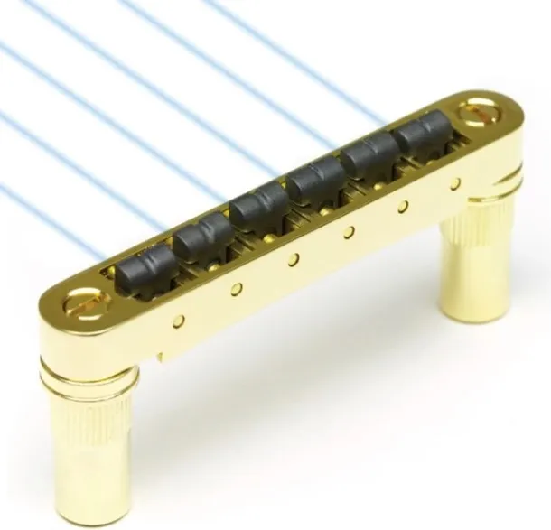 GraphTech Ghost PN-8863 GD – Piezo kobylka pre Les Paul (Large Post), Zlatá