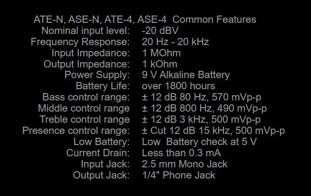 Artec ATE-4 eqalizer + piezo snimač
