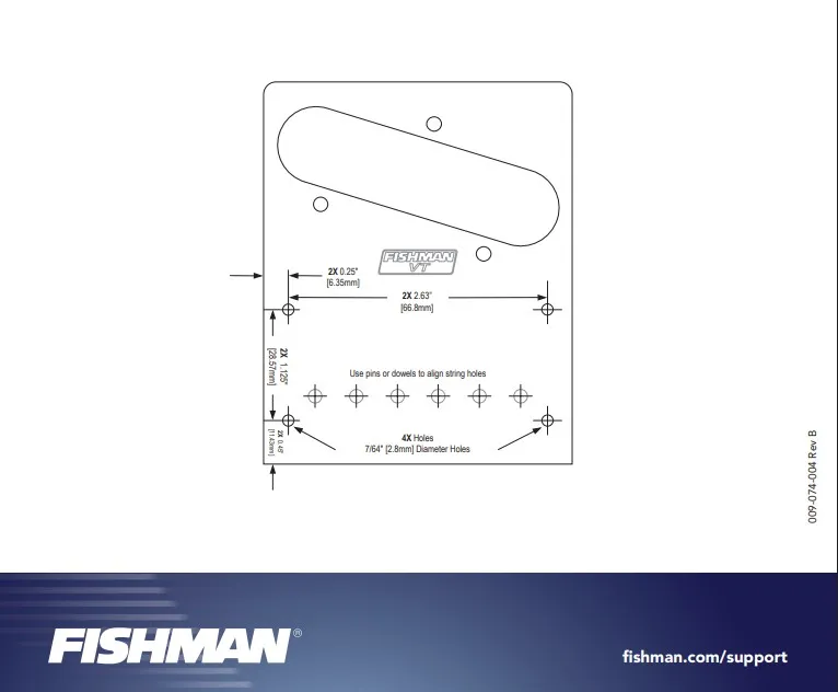 Fishman Powerbridge AST (PRO-AST-101) – Piezo kobylka pre Telecaster (Modern), Chróm Fishman Powerbridge AST (PRO-AST-101) – Piezo kobylka pre Telecaster (Modern), Chróm