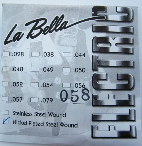 LaBella XL-.058 Kusová Struna pre Elektrickú Gitaru LaBella XL-.058 Kusová Struna pre Elektrickú Gitaru