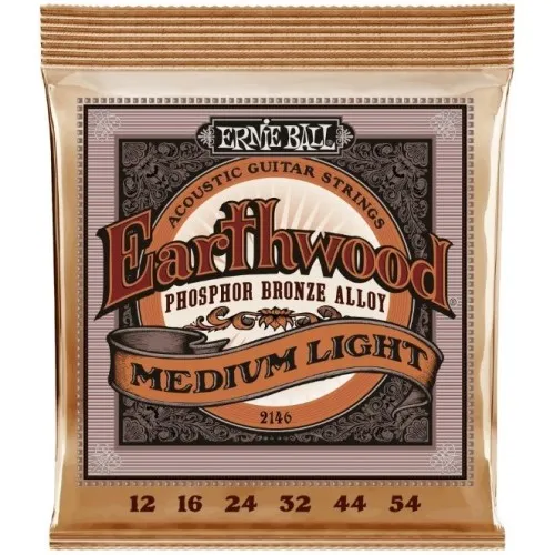 Ernie Ball Earthwood Medium-Light Phosphor Bronze struny pre akustickú gitaru .012-.054
