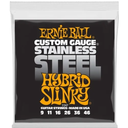 Ernie Ball 2247 Hybrid Slinky Struny pre Elektrickú Gitaru .009-046