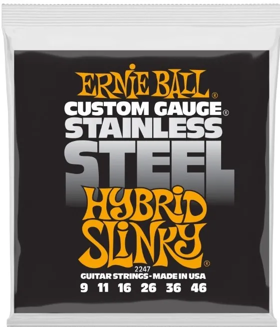 Ernie Ball 2247 Hybrid Slinky Struny pre Elektrickú Gitaru .009-046