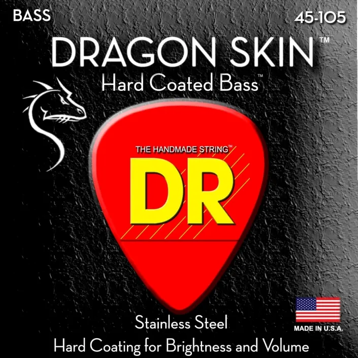 DR Strings Dragon Skin DSB-45  Medium Struny pre 4 Strunovú Basgitaru 45-105 Bulk
