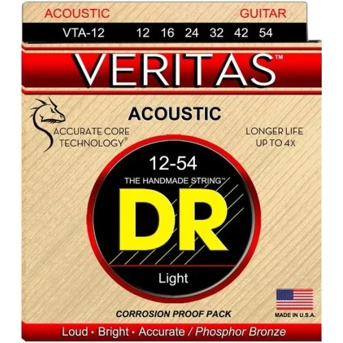 DR Strings Veritas VTA-12 Struny pre Akustickú Gitaru 12-54 Bulk
