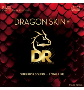 DR Strings DBS5-45 Dragon Skin+ Coated Steel Medium 45-125 Struny Basgitara