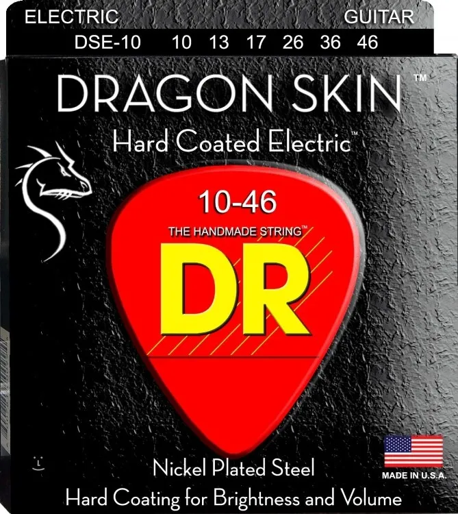 DR Strings DRAGON SKIN DSE 10 Medium Struny pre Elektrickú Gitaru 10-46 Bulk