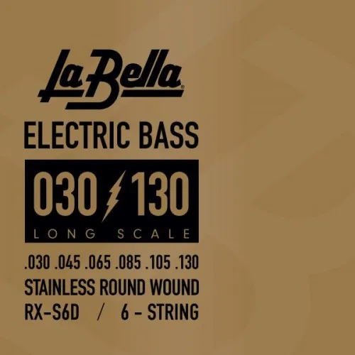 LaBella RX-S6D Rx Stainless Struny pre 6 strunovú Elektrickú Basgitaru 030-130