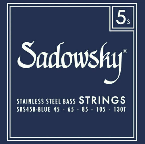 Sadowsky Blue Label Struny pre  5-strunovú Basgitaru 045-130T Oceľ