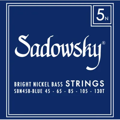 Sadowsky Blue Label Struny pre 5-strunovú Basgitaru 045-130T Nikel