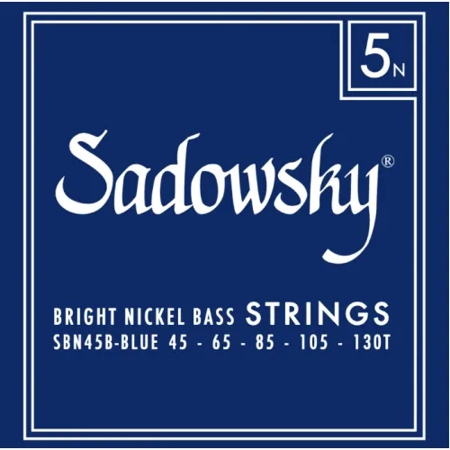 Sadowsky Blue Label Struny pre 5-strunovú Basgitaru 045-130T Nikel