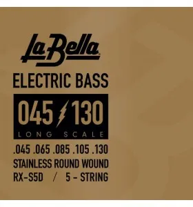 LaBella RX-S5D Rx Stainless Struny pre 5 strunovú Elektrickú Basgitaru 045-130