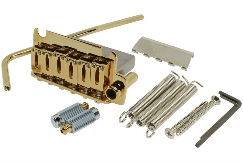 Gotoh 510TS-FE1 – 6-strunové tremolo s oceľovým blokom (ST-Style), Zlaté Gotoh 510TS-FE1 – 6-strunové tremolo s oceľovým blokom (ST-Style), Zlaté