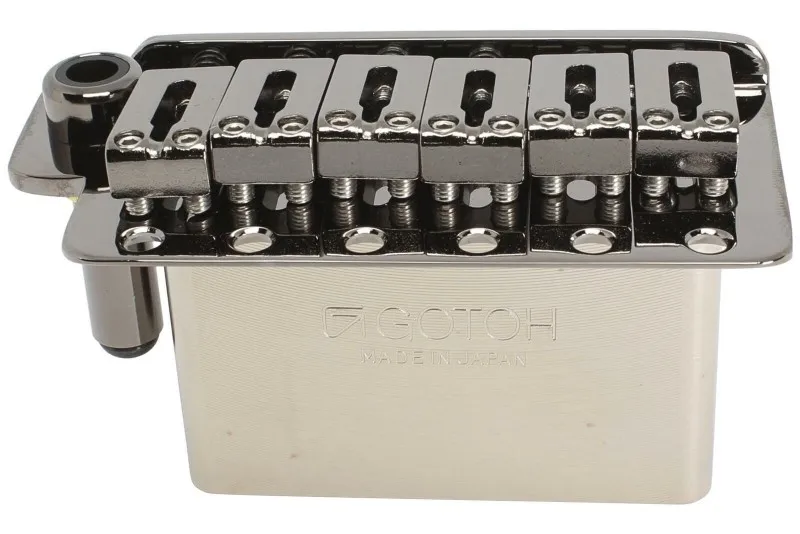 Gotoh 510TS-FE2 – 6-strunové tremolo s oceľovým blokom (ST-Style), Cosmo Black