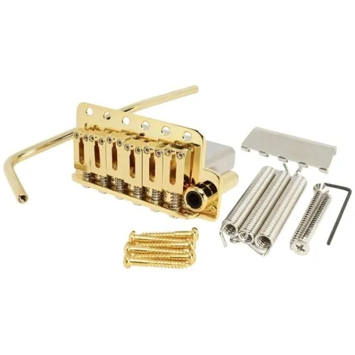 Gotoh 510TS-FE2 – 6-strunové tremolo s oceľovým blokom (ST-Style), Zlaté