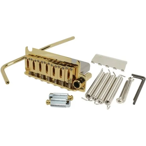 Gotoh NS510TS-FE7 – 7-strunové tremolo s oceľovým blokom (ST-Style), Zlaté