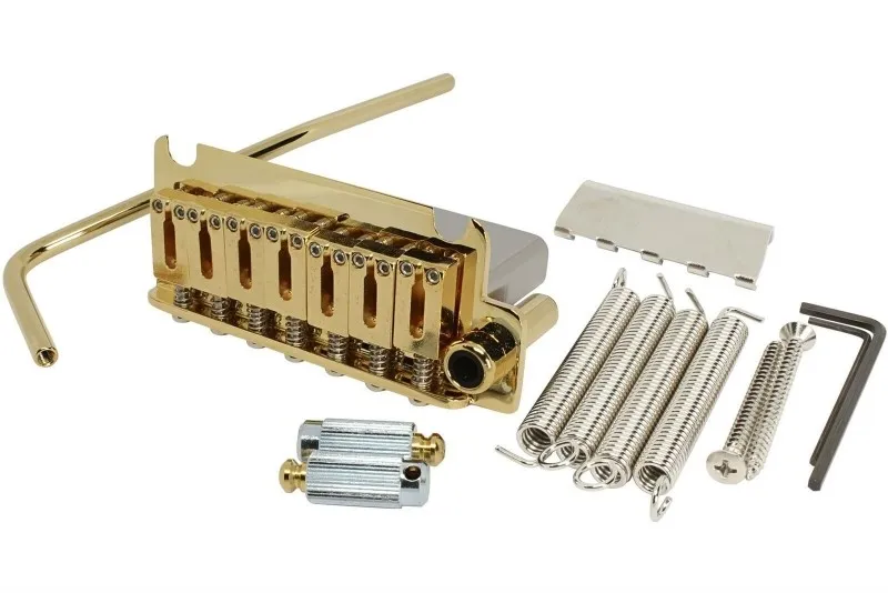 Gotoh NS510TS-FE7 – 7-strunové tremolo s oceľovým blokom (ST-Style), Zlaté