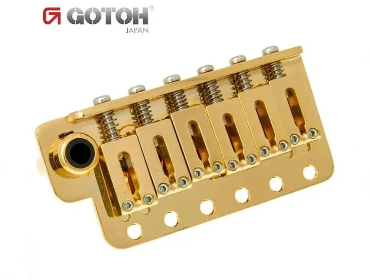 Gotoh 510TS-FE2 – 6-strunové tremolo s oceľovým blokom (ST-Style), Zlaté Gotoh 510TS-FE2 – 6-strunové tremolo s oceľovým blokom (ST-Style), Zlaté