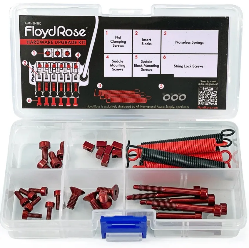 FloydRose FRUK1-SS-RD Sada nerezového hardvéru pre tremolo, Červená
