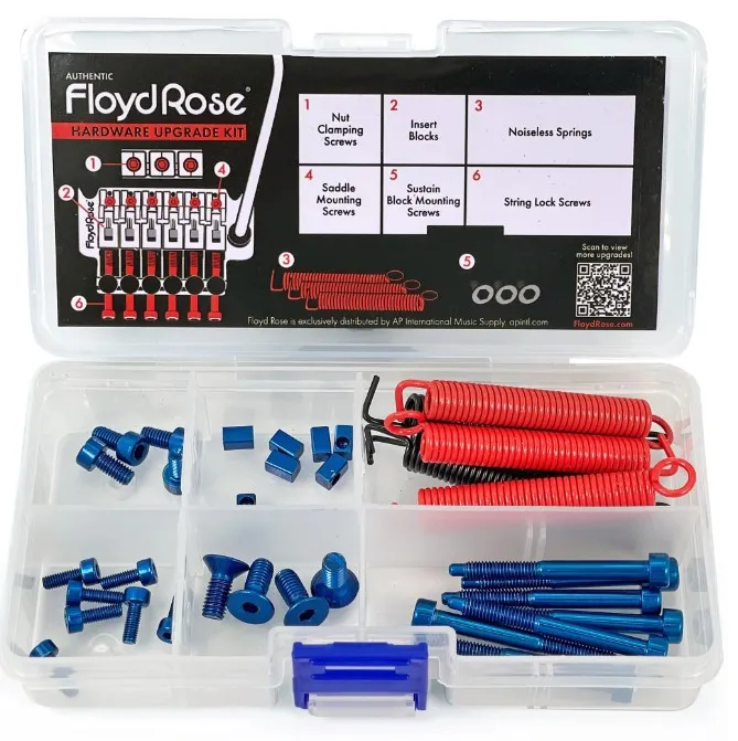 FloydRose FRUK1-SS-BL Sada nerezového hardvéru pre tremolo, Modrá FloydRose FRUK1-SS-BL Sada nerezového hardvéru pre tremolo, Modrá