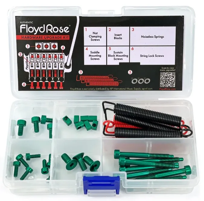 FloydRose FRUK1-SS-GN Sada sada nerezového hardvéru pre tremolo, Zelená