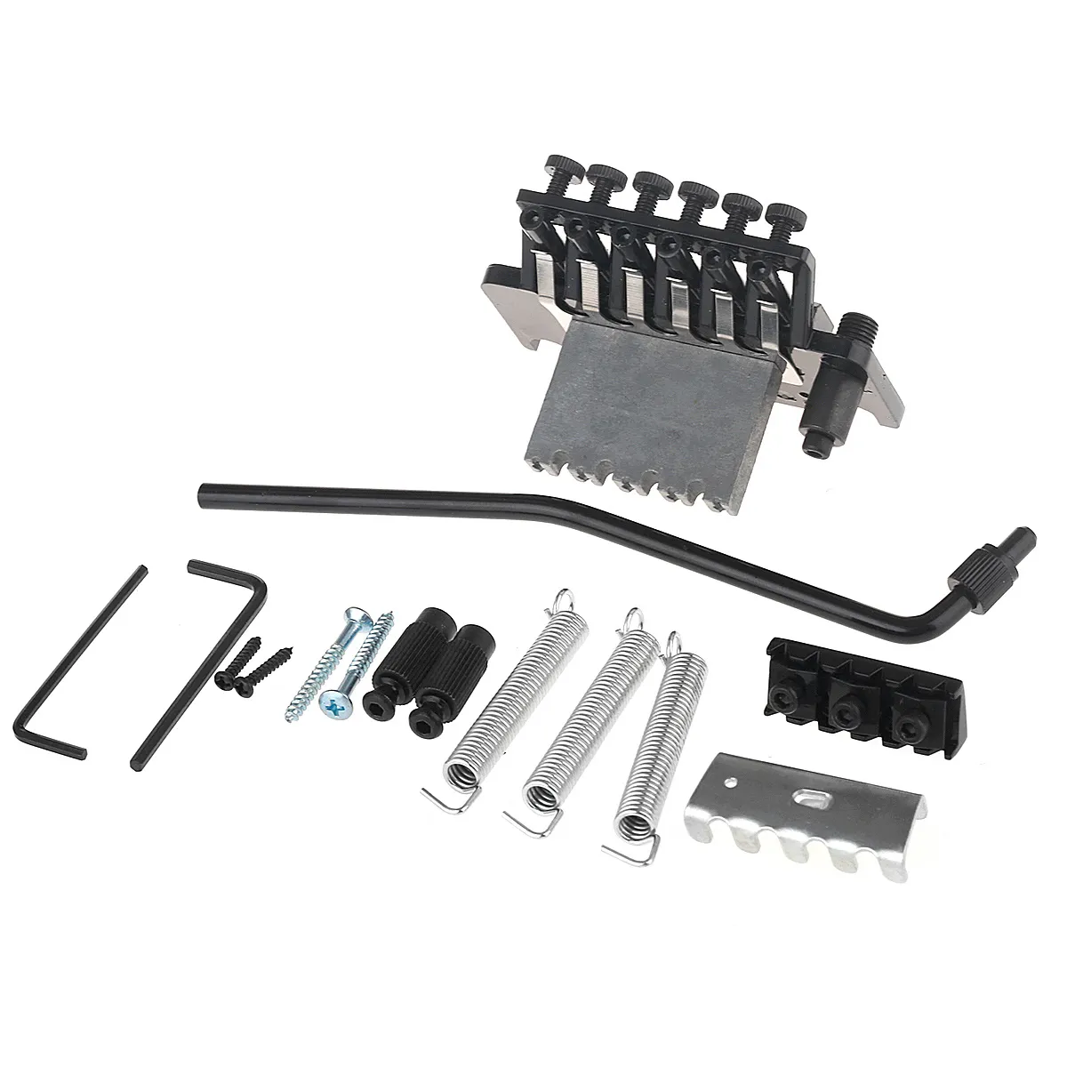 Partsland Licensed Floyd Rose – 6-strunový tremolo systém, Čierny (Locking Nut 42,2 mm) Partsland Licensed Floyd Rose – 6-strunový tremolo systém, Čierny (Locking Nut 42,2 mm)
