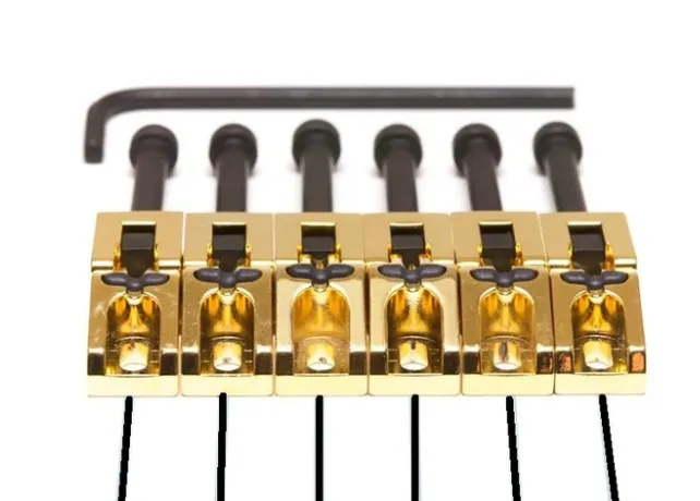Ghost PN-0080-G6 Floyd Rose Saddles Set 6 String Gold