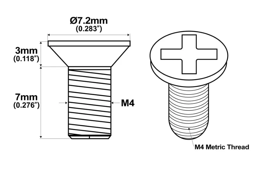 Partsland Nerezová skrutka M4x10mm pre tremolo blok Strat Zlatá 1ks