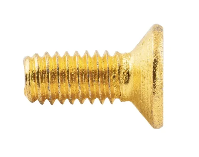 Partsland Nerezová skrutka M4x10mm pre tremolo blok Strat Zlatá 1ks