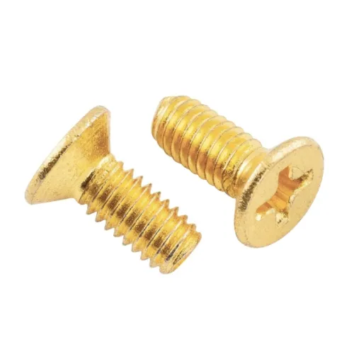 Partsland Nerezová skrutka M4x10mm pre tremolo blok Strat Zlatá 1ks