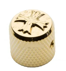 Gotoh VK-Art-03 Umelecký Kovový Ovládací Gombík Potenciometra Kríž – Zlatý