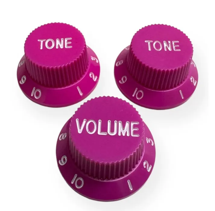 AxLabs Ovládacie Gombíky Strat-Style (3 ks) – Fialové