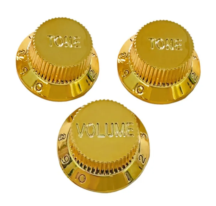 AxLabs Ovládacie Gombíky Strat-Style (3 ks) – Zlatá