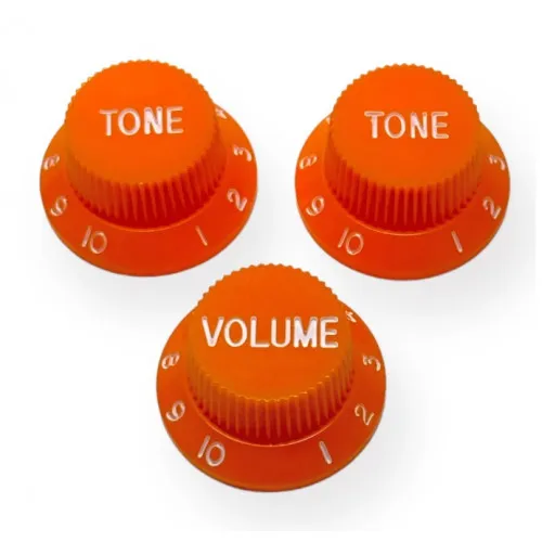 AxLabs Ovládacie Gombíky Strat-Style (3 ks) – Oranžové