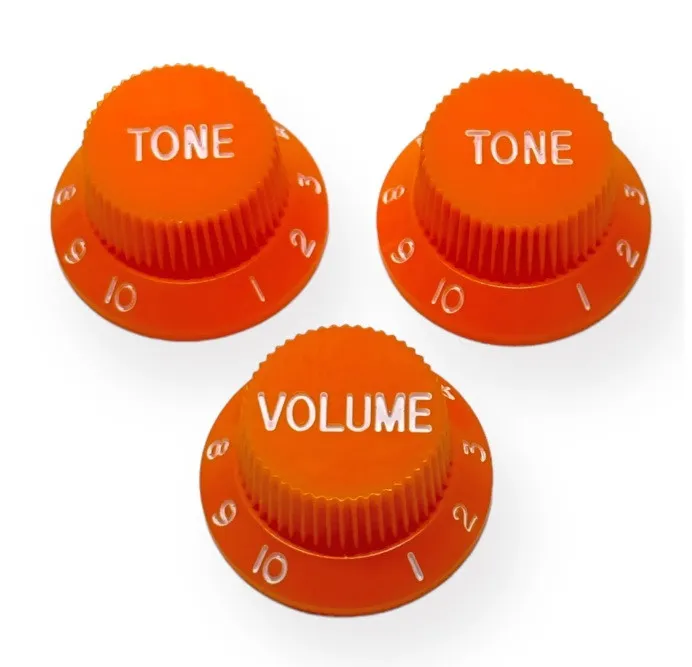 AxLabs Ovládacie Gombíky Strat-Style (3 ks) – Oranžové