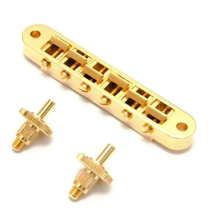 Schaller GTM – Kobylka Tune-O-Matic pre 6-strunovú gitaru Les Paul, Zlatá