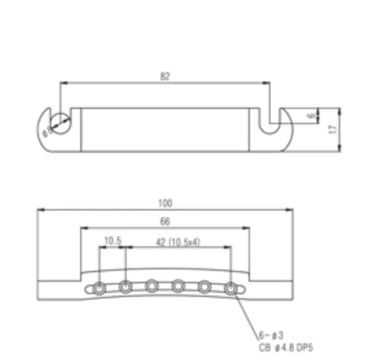 Partsland - Strunník Pre 6-strunovú Gitaru Les Paul, Čierna