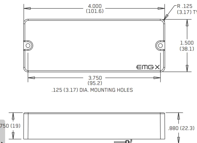 EMG 40 DCX Humbucker Snímač pre Basgitaru Čierna EMG 40 DCX Humbucker Snímač pre Basgitaru Čierna