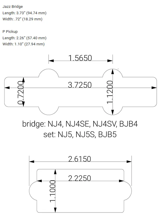 Nordstrand NPJ 4 SE – Snímače Vintage split COIL (J) pre basgitaru, bridge + neck Nordstrand NPJ 4 SE – Snímače Vintage split COIL (J) pre basgitaru, bridge + neck