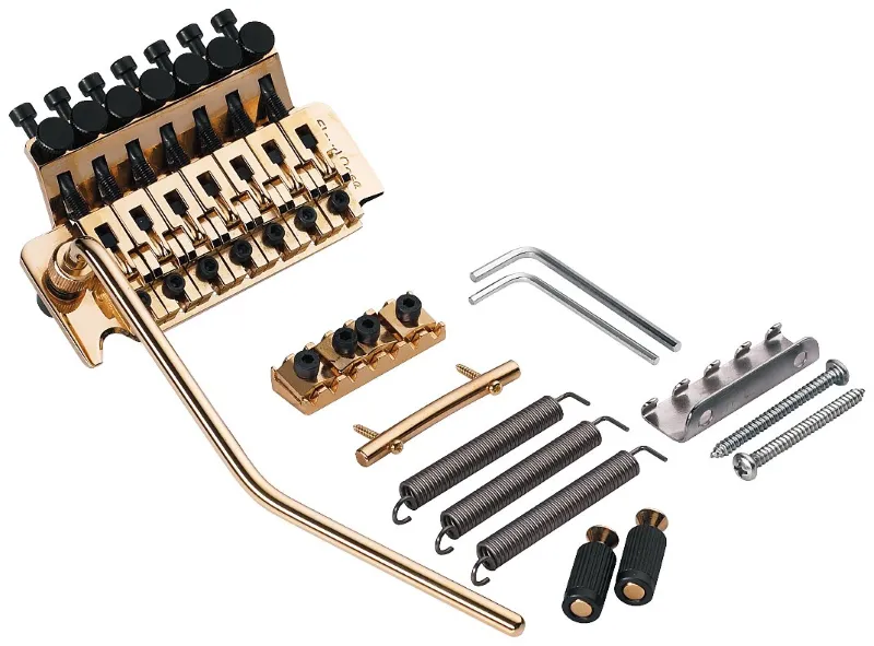 Floyd Rose FRTS300 Original tremolo systém pre 7-strunovú gitaru – zlatá