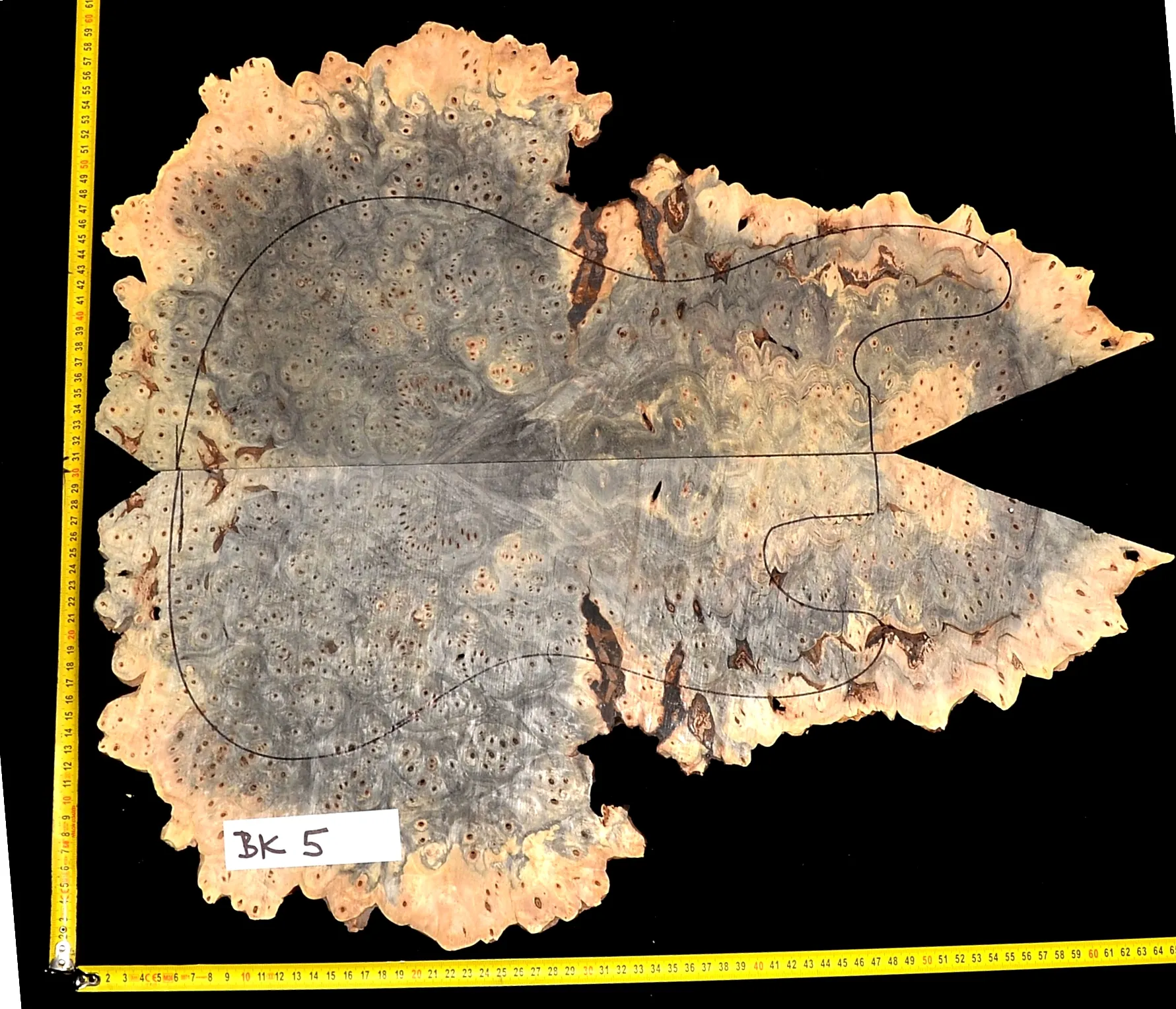 Buckeye Burl BK-5 Exkluzívna Vrchná Doska Pre Gitaru / Basgitaru